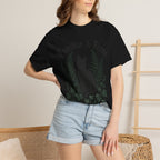 Familiar & Ferns T-shirt - Black - On Model Close-Up