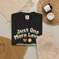 Just One More Level T-Shirt - Black - Flat Lay