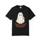 Running On Empty Since October T-Shirt - Black - On Model Side