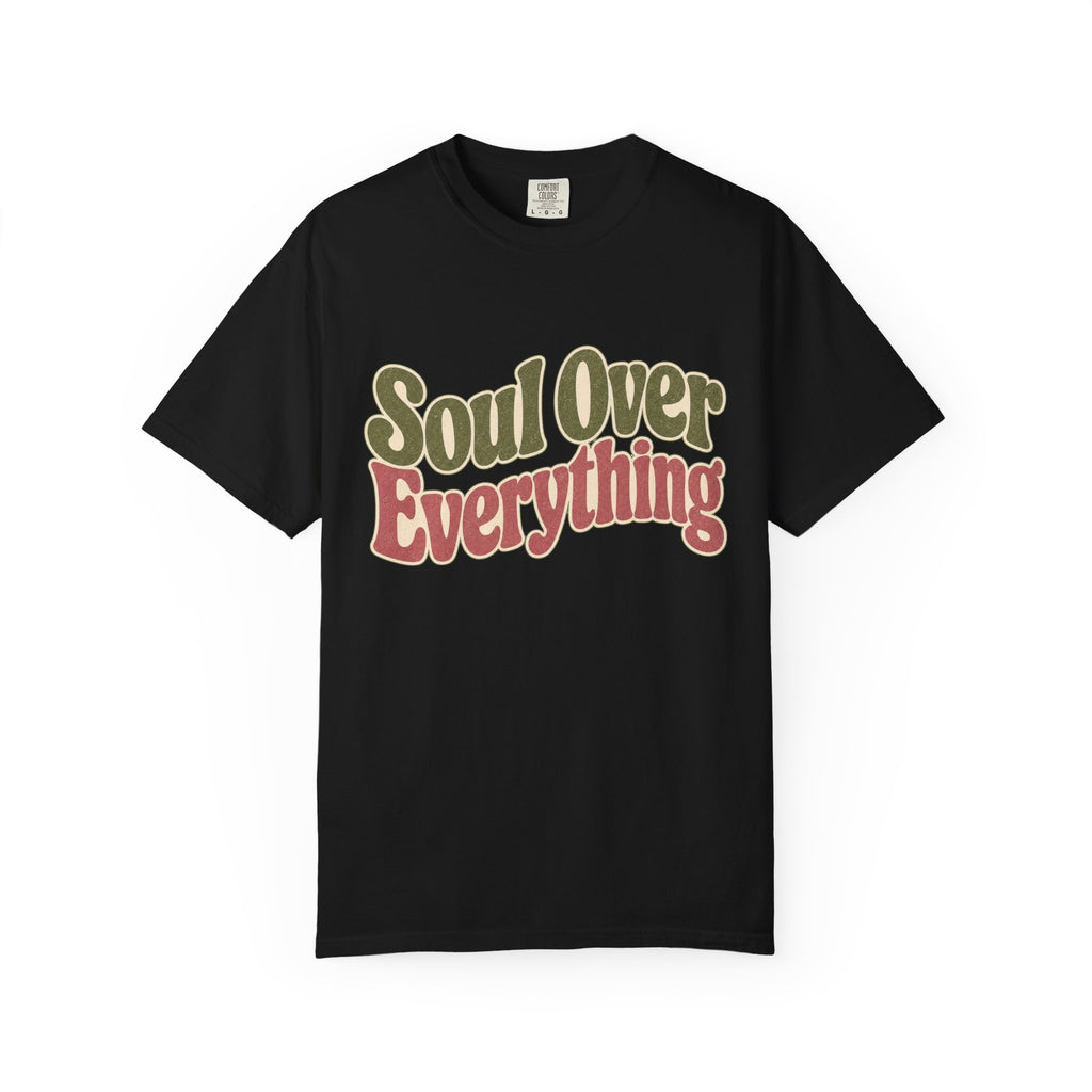 Soul Over Everything T-shirt - Black - On Model Side