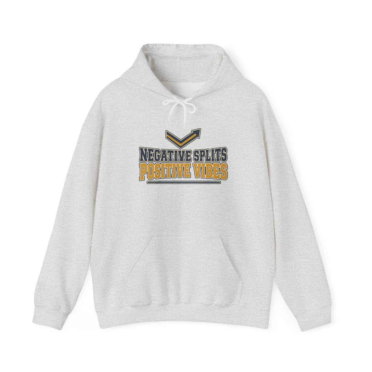 Negative Splits Positive Vibes Hoodie - Ash - Flat Lay