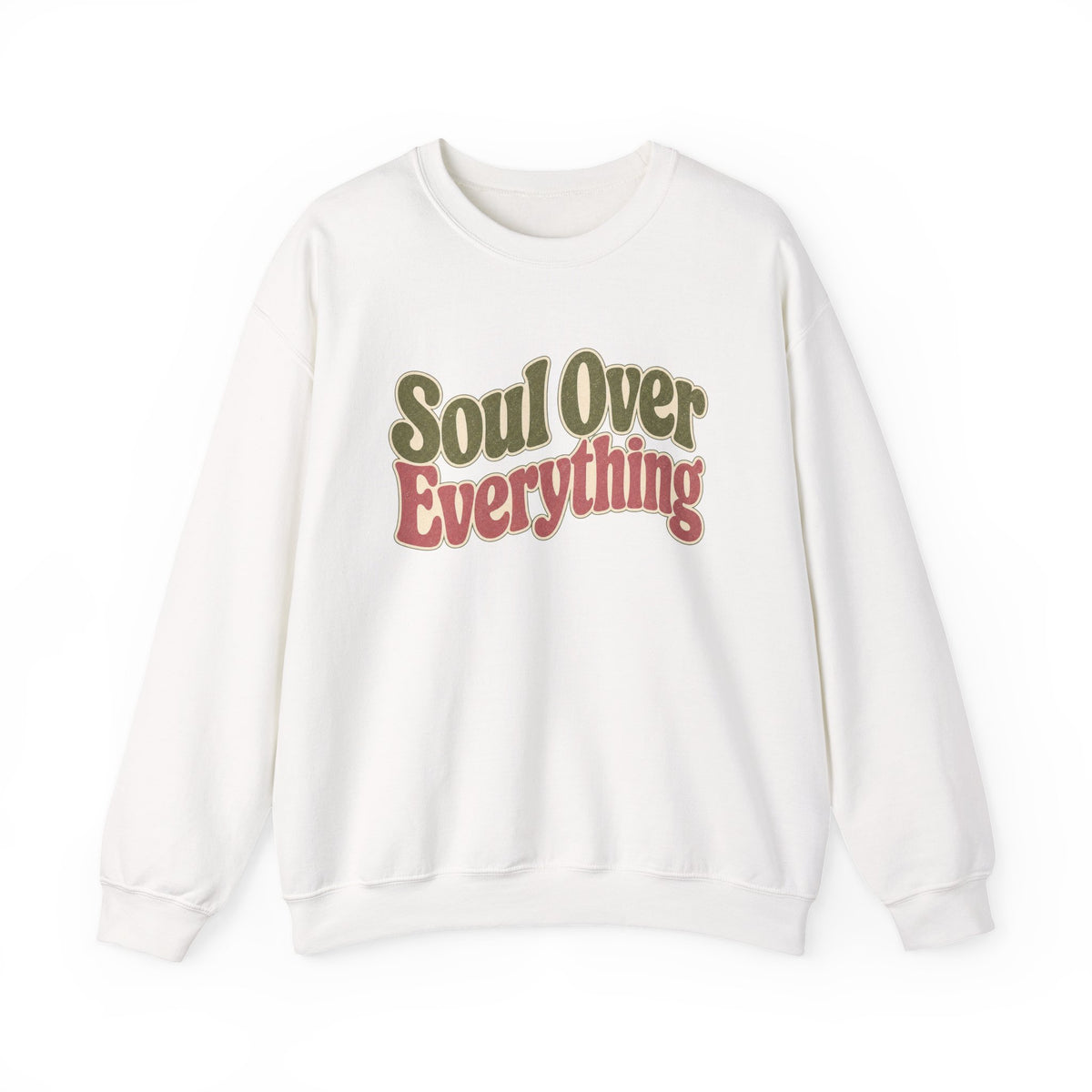 Soul Over Everything Sweatshirt - White - Flat Lay