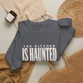 The Kitchen Is Haunted Sweatshirt - Charcoal - Flat Lay