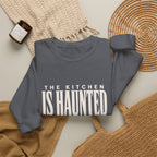 The Kitchen Is Haunted Sweatshirt - Charcoal - Flat Lay