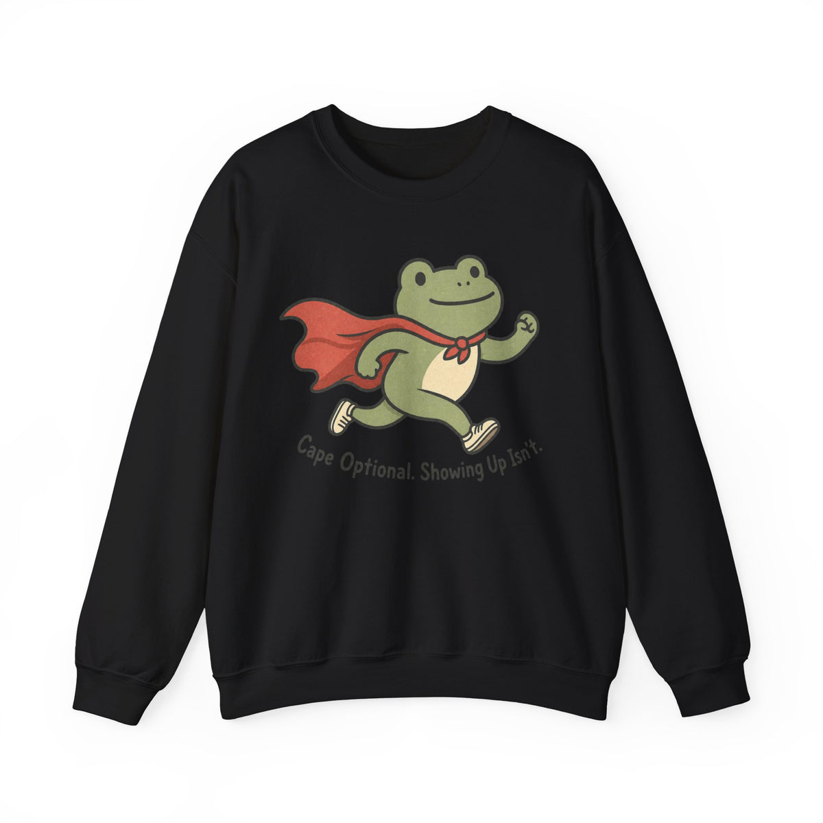 Superhero Frog running Sweatshirt - Black - Front