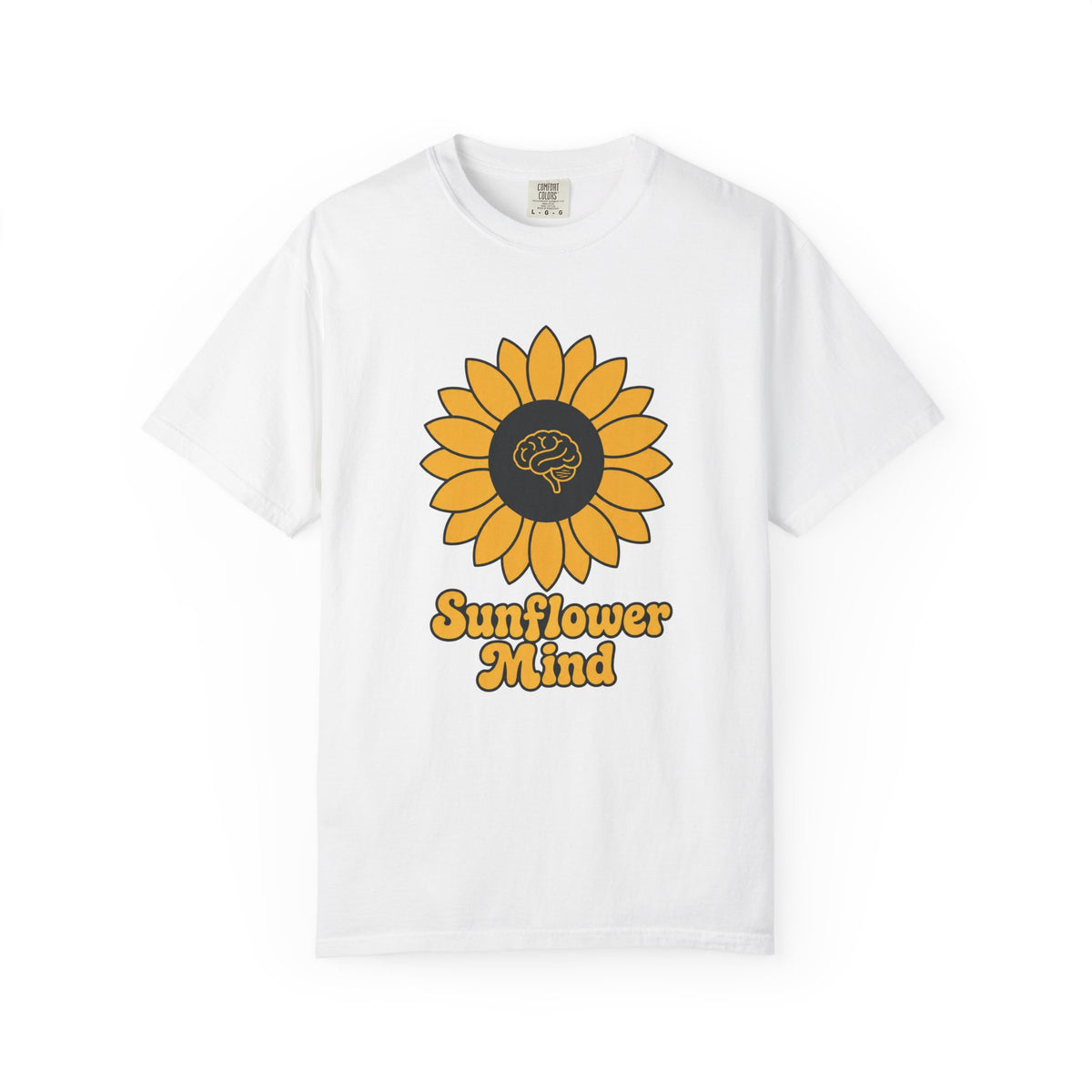 Sunflower Mind T-shirt - White - On Model Side