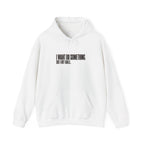 I Want Do Something So I Hit Ball Hoodie - White - Flat Lay