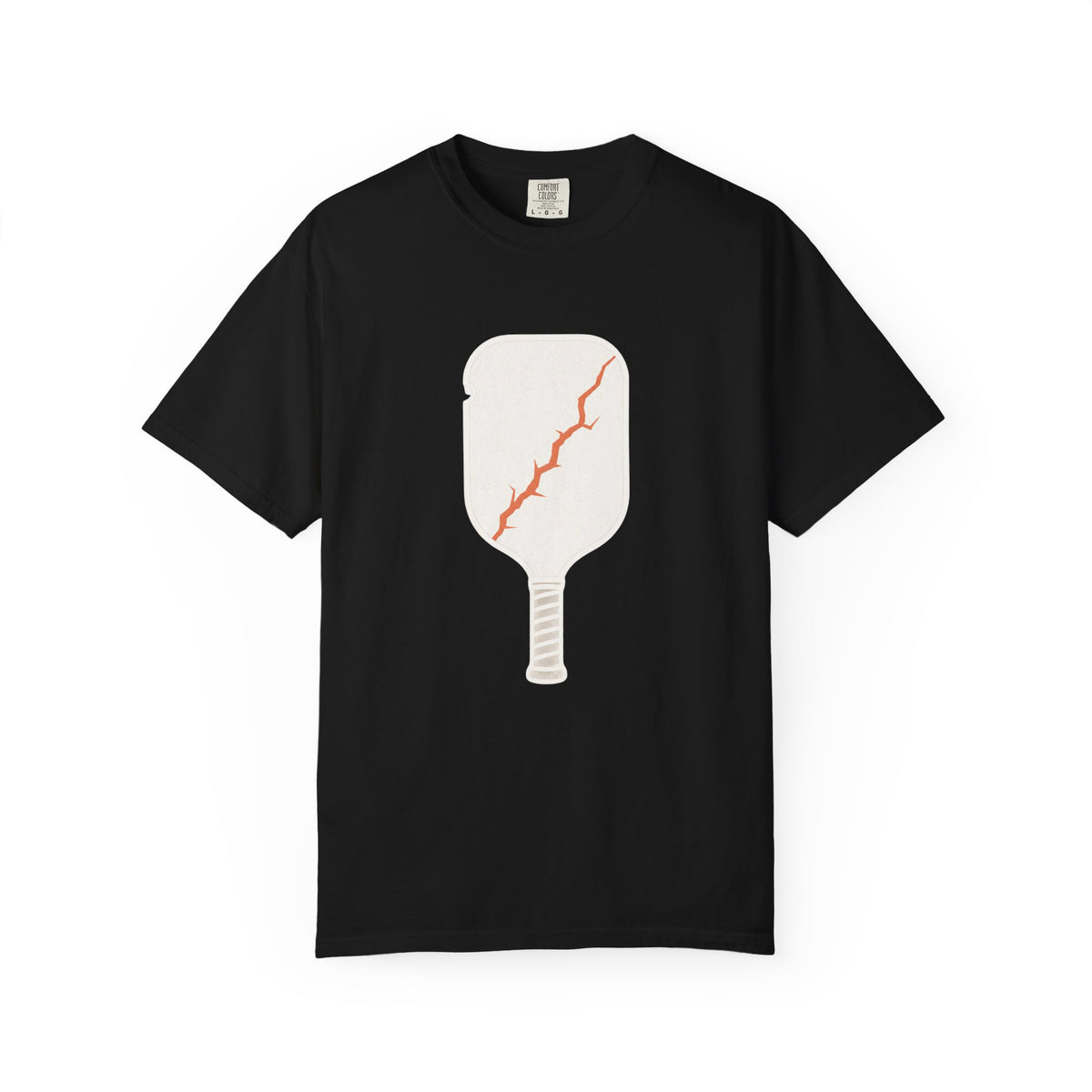 Pickleball Paddle Graphic T-Shirt - Black - Front