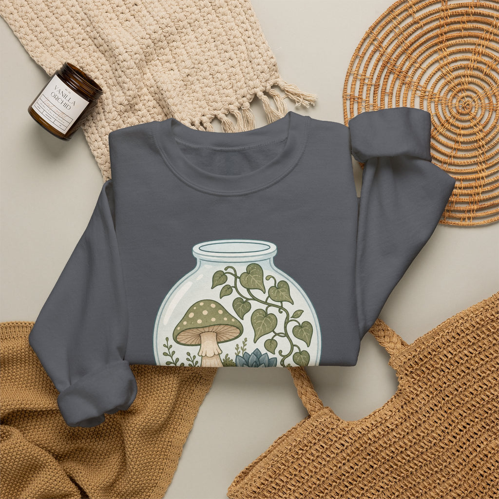 Grow Where You're Planted Sweatshirt - Charcoal - Flat Lay