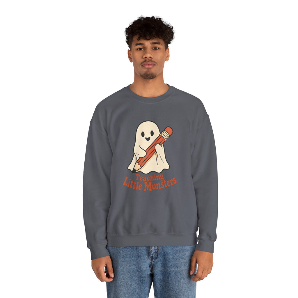 Teaching Little Monsters Sweatshirt - Charcoal - On Model Male