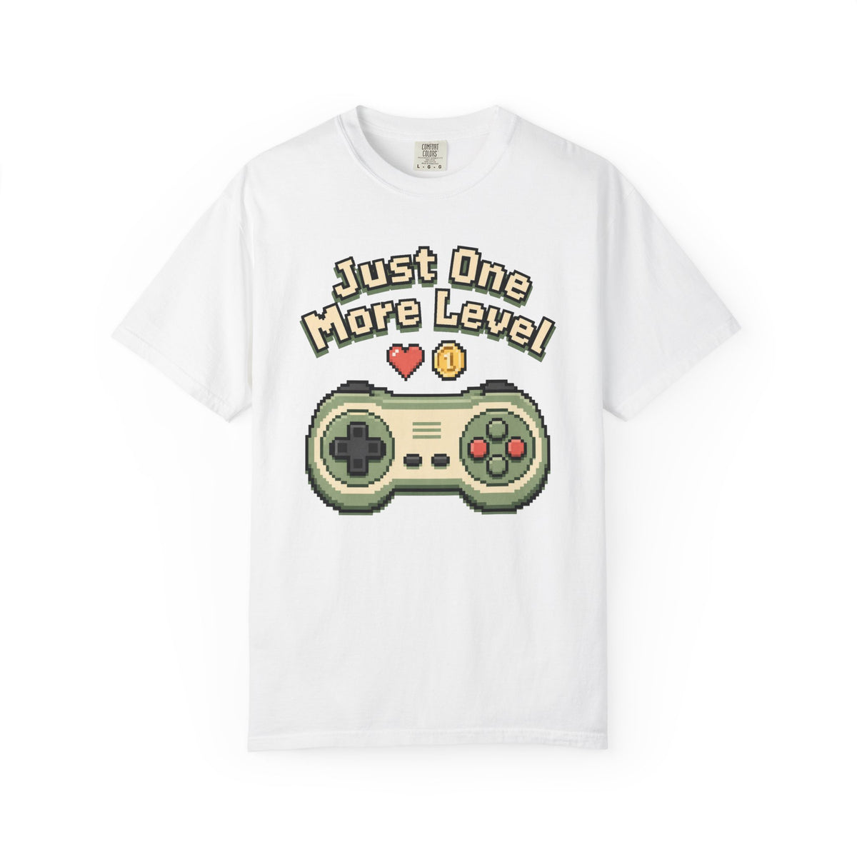Just One More Level T-Shirt - White - Front