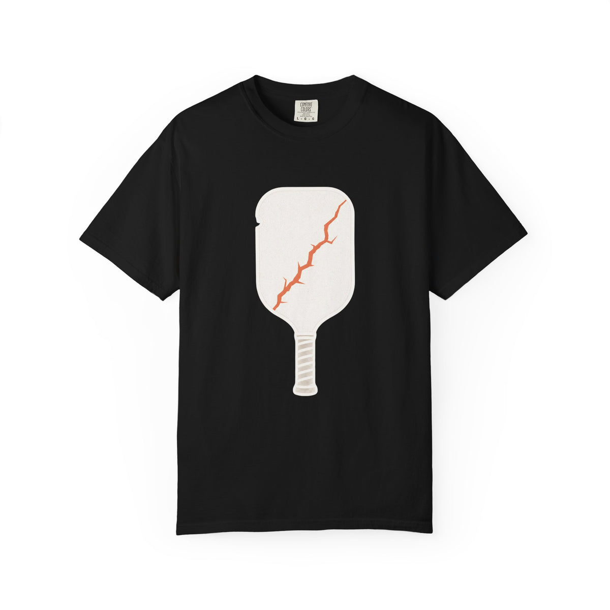 Pickleball Paddle Graphic T-Shirt - Black - On Model Side