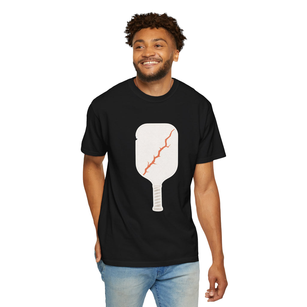 Pickleball Paddle Graphic T-Shirt - Black - On Model Front