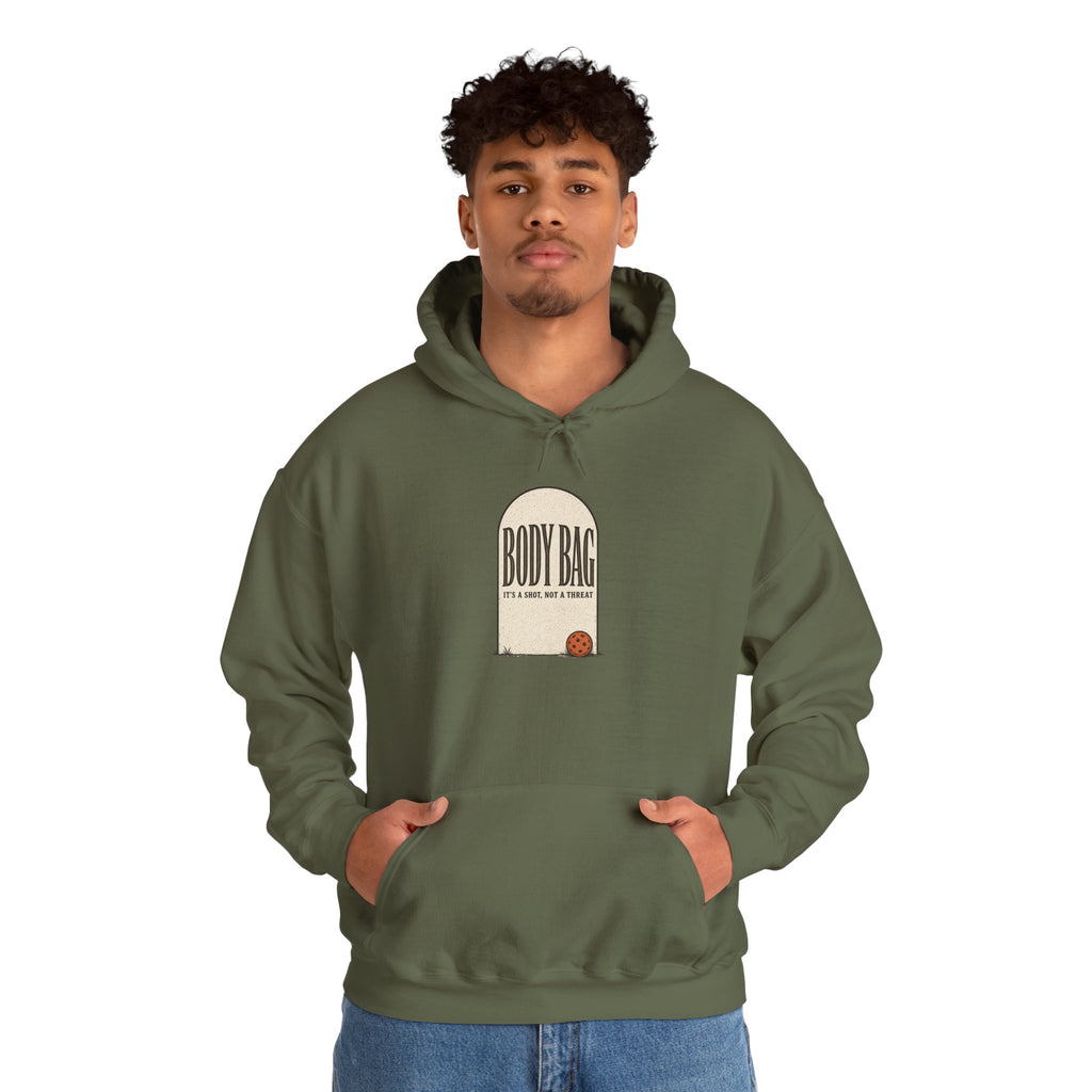 BODY BAG It's a Shot, Not a Threat Hoodie