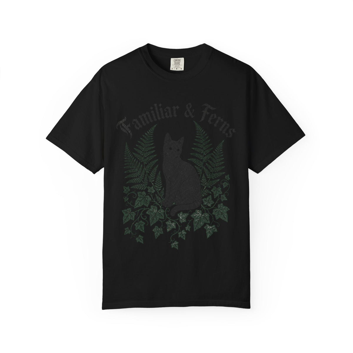 Familiar & Ferns T-shirt - Black - On Model Side