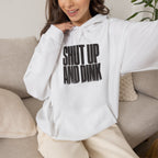 Shut Up and Dink Hoodie - White - On Model Female