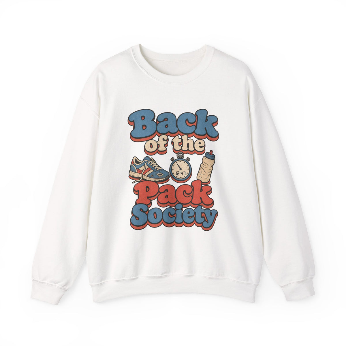 Back of the Pack Society Sweatshirt - White - flat lay1