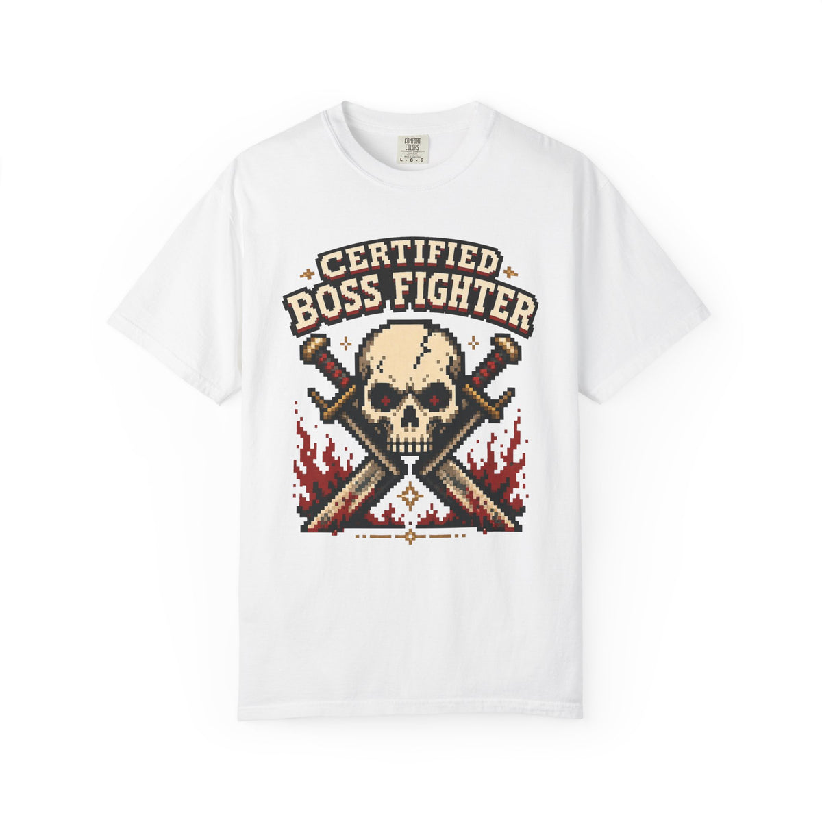 Certified Boss Fighter T-shirt - White - Front