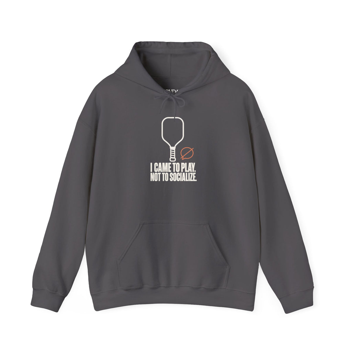 I Came to Play. Not to Socialize. Hoodie - Charcoal - Flat Lay