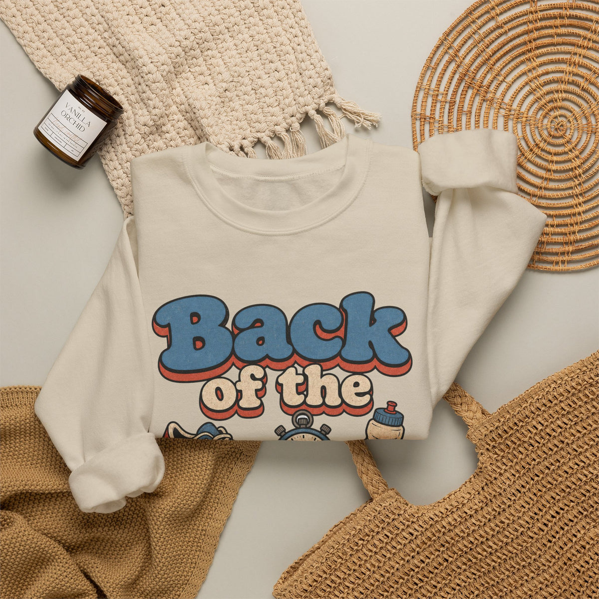 Back of the Pack Society Sweatshirt - Sand - Flat Lay