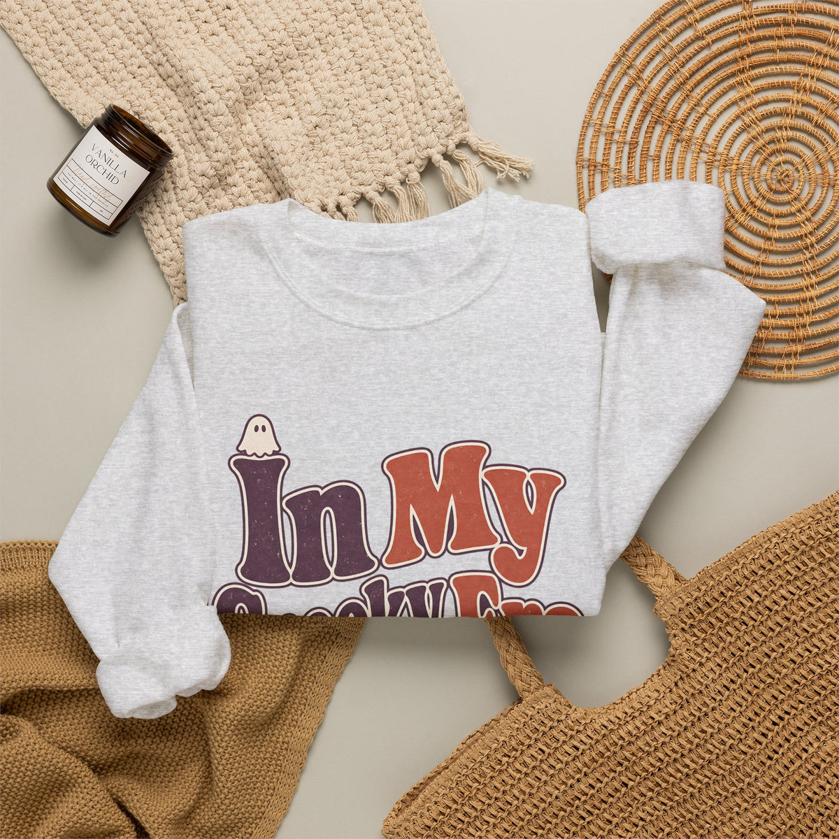 In My Spooky Era Sweatshirt - Ash - Flat Lay