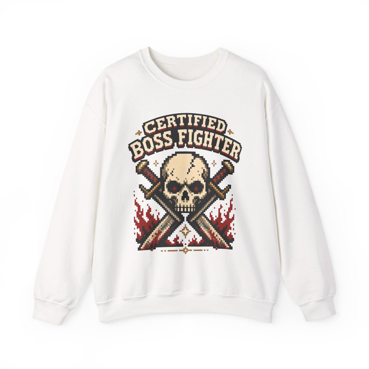 Certified Boss Fighter Sweatshirt - White - Front