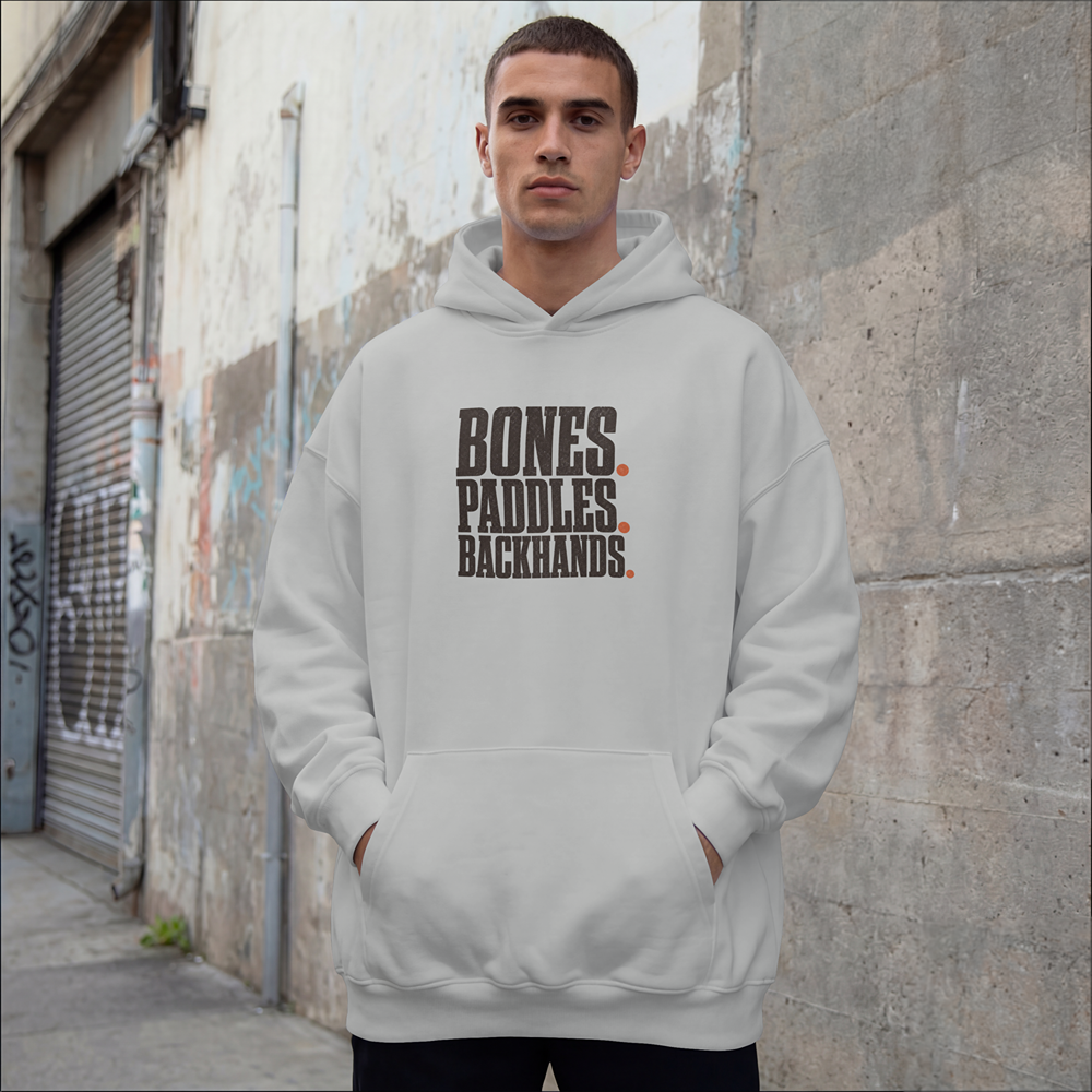 Bones Paddles Backhands Hoodie - Ash - On Model Male